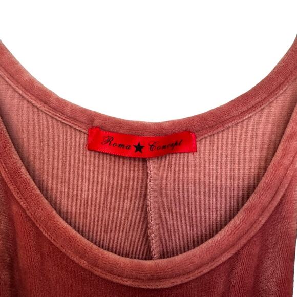 Roma Concept Brushed velvet material jumpsuit catsuit size L - Picture 2 of 8